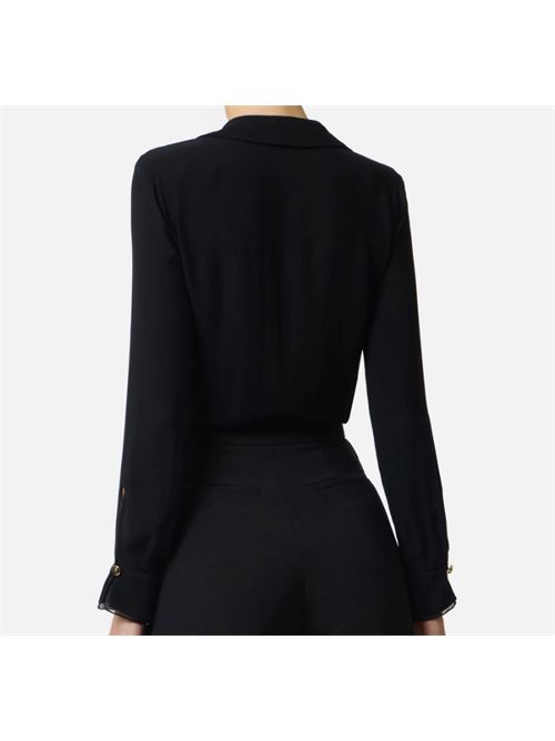 VISCOSE GEORGETTE BODYSUIT ELISABETTA FRANCHI | CB00261E2110 nero